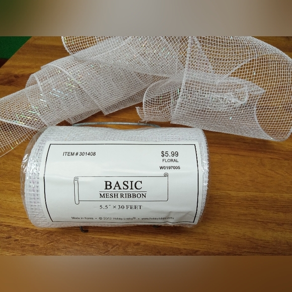 Mesh Ribbon White Multicolored-shimmer - Picture 2 of 4